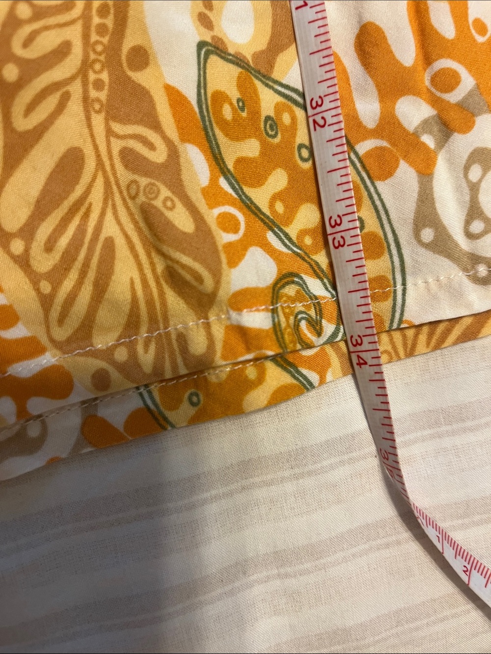 Yellow Paisley Gathered Neck Mini Dress - Picture 4 of 4